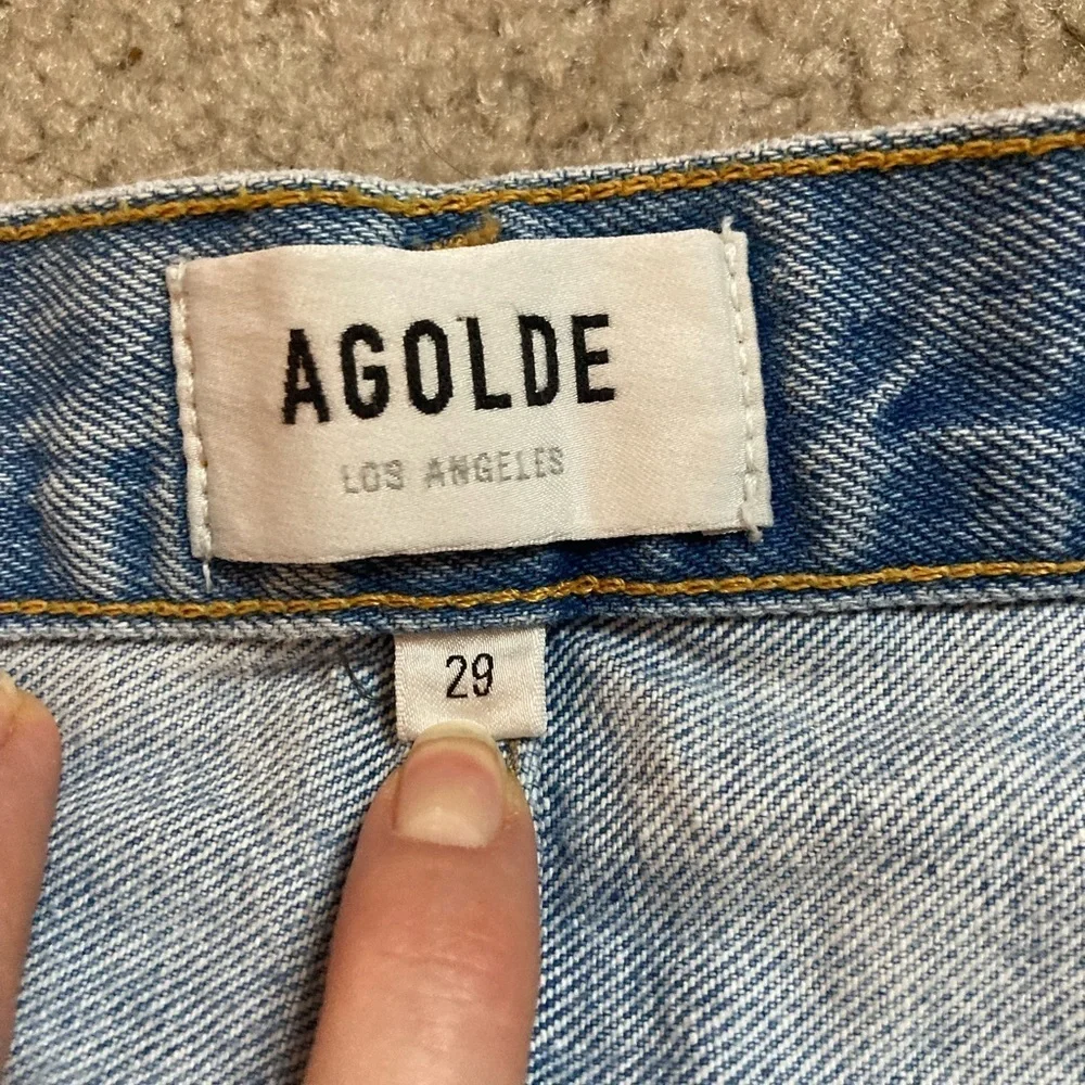 Agolde Parker Cut Off Denim Short Light Wash Size 29